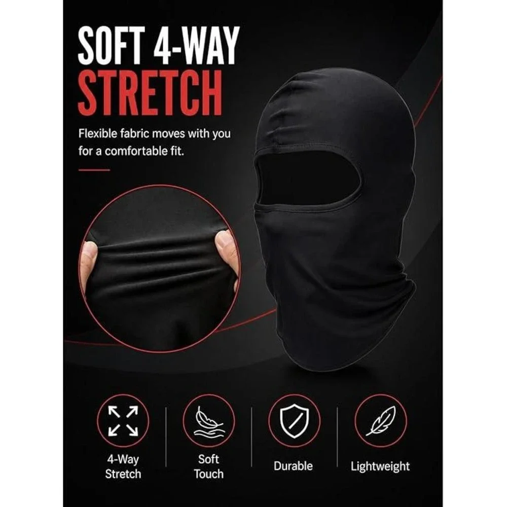 Set of 9 SATINIOR Men's Black Balaclava Full Face Ski Mask Breathable Winter